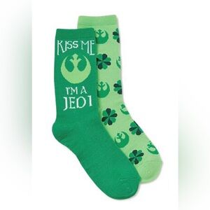 Disney Green starwars st Patrick's day Jedi  Socks